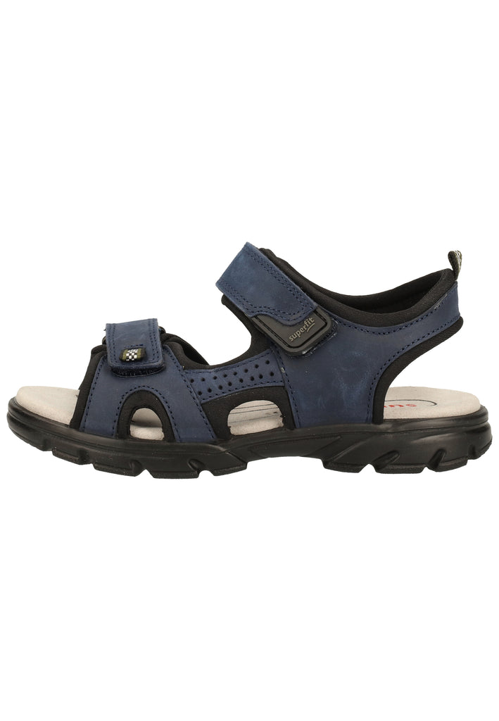 Superfit Sandalen Nubukleder/Textil Blau/Schwarz - surf4shoes