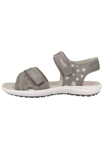 Superfit Sandalen Veloursleder/Textil Hellgrau - surf4shoes