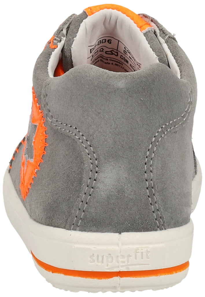 Superfit Halbschuhe Veloursleder Grau/Orange - surf4shoes