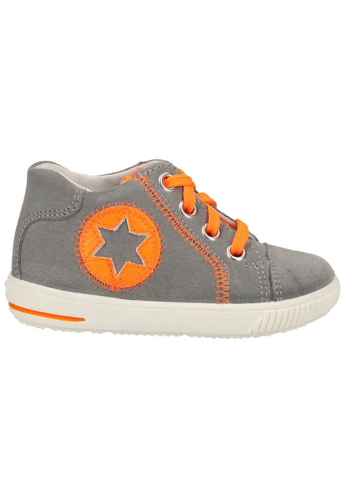 Superfit Halbschuhe Veloursleder Grau/Orange - surf4shoes