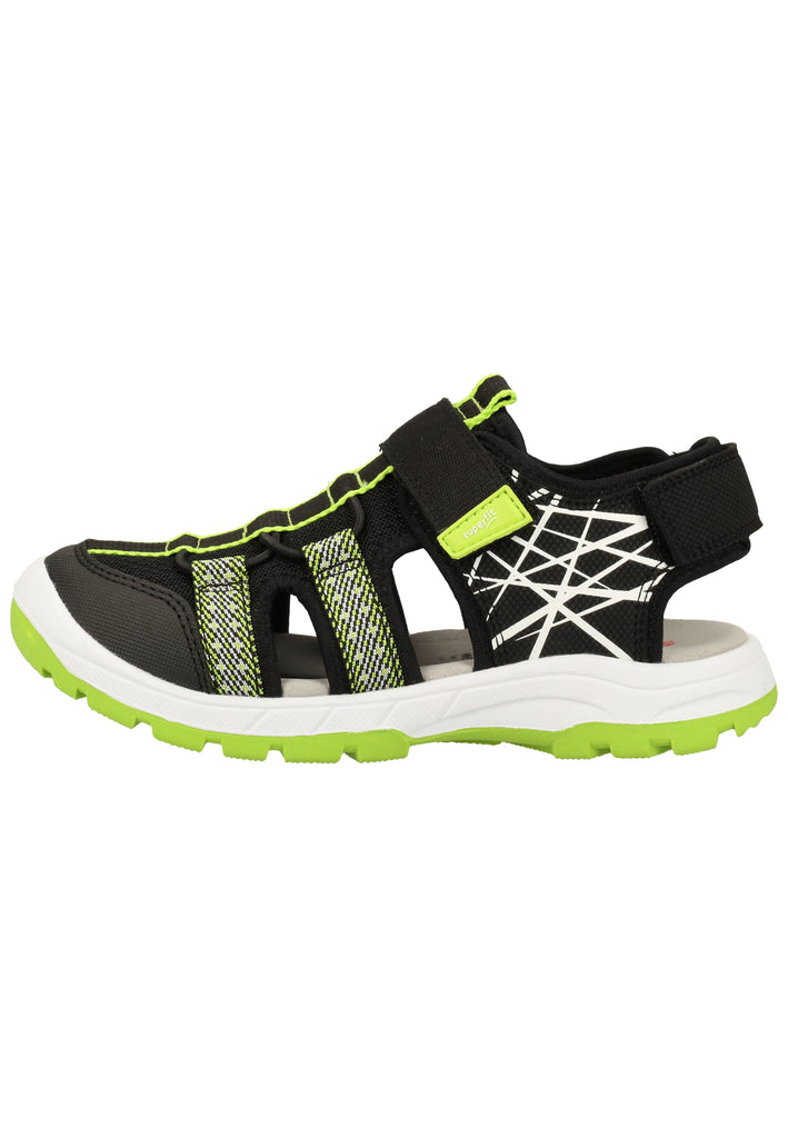 Superfit Sandalen Leder/Textil Schwarz/Grün - surf4shoes