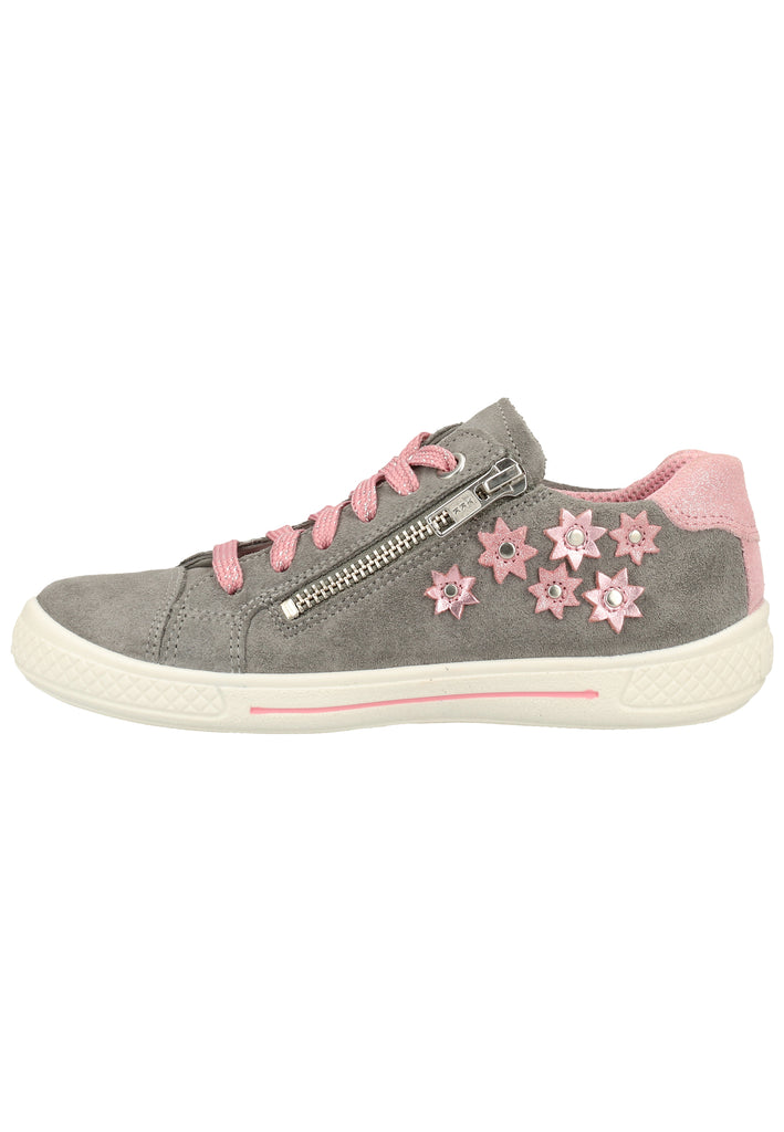Superfit Sneaker Veloursleder Grau/Rosa - surf4shoes
