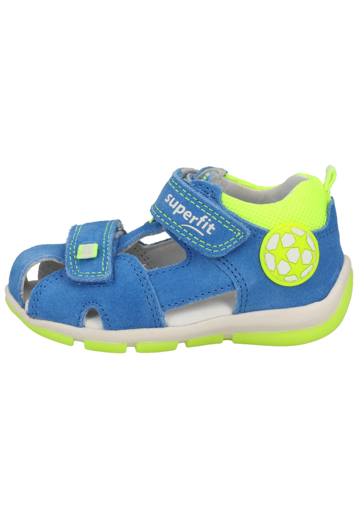 Superfit Sandalen Veloursleder/Textil Blau/Gelb - surf4shoes