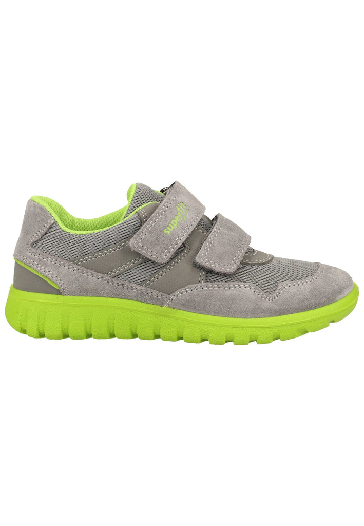 Superfit Halbschuhe Veloursleder/Textil Grau/Grün - surf4shoes