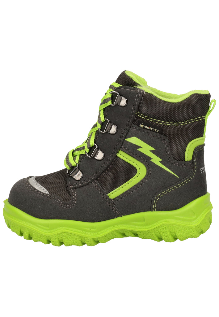 Superfit Stiefel Leder/Textil Grau/Grün - surf4shoes