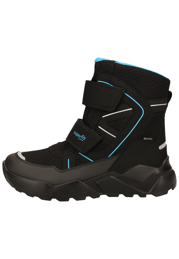 Superfit Stiefel Veloursleder/Textil Schwarz/Blau Warmfutter - surf4shoes