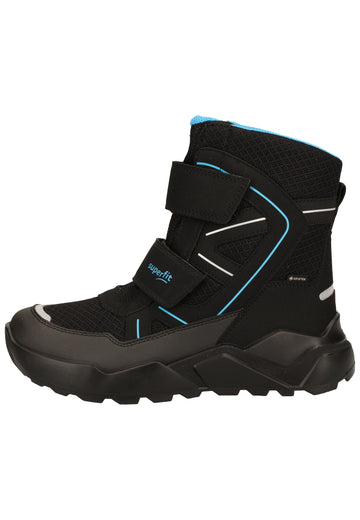Superfit Stiefel Veloursleder/Textil Schwarz/Blau Warmfutter - surf4shoes