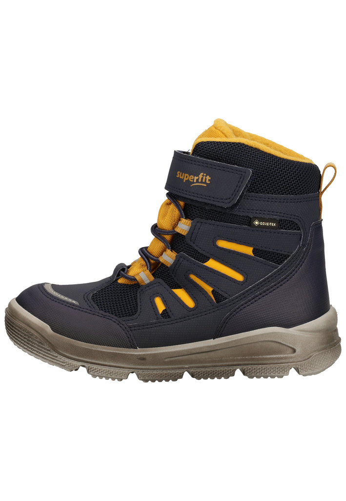 Superfit Stiefel Lederimitat/Textil Blau/Gelb Warmfutter - surf4shoes