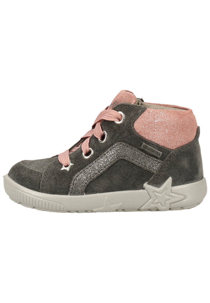 Superfit Sneaker Veloursleder Grau/Rosa - surf4shoes