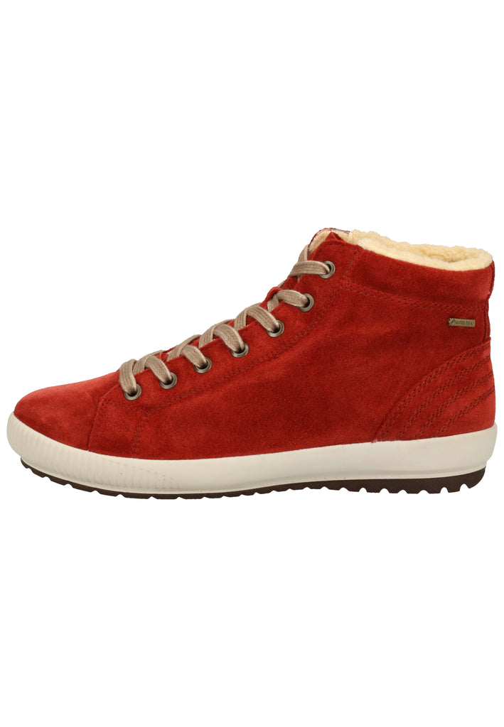 Legero Stiefelette Veloursleder Rot Warmfutter - surf4shoes