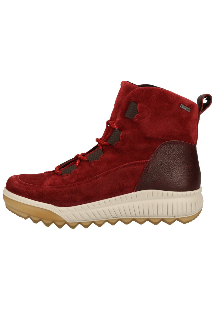 Legero Stiefelette Veloursleder Rot Warmfutter - surf4shoes