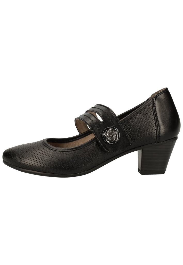 Jana Pumps Leder/Synthetik Schwarz - surf4shoes
