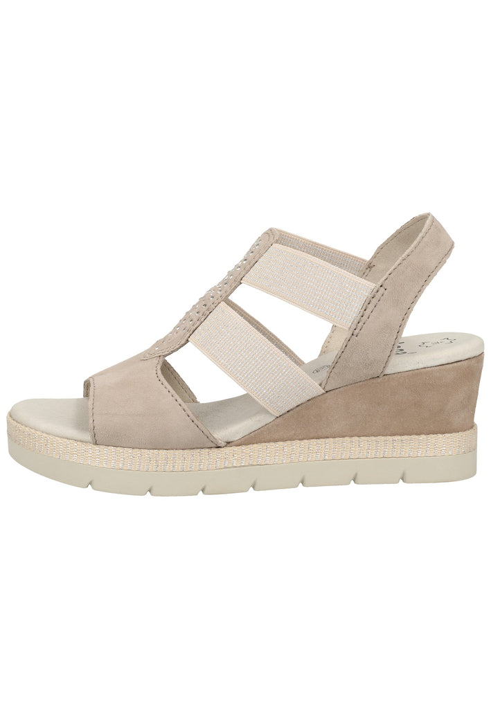 Jana Sandalen Leder/Textil Grau - surf4shoes