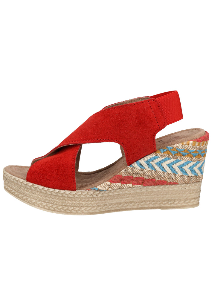 Jana Sandalen Leder/Textil Rot - surf4shoes