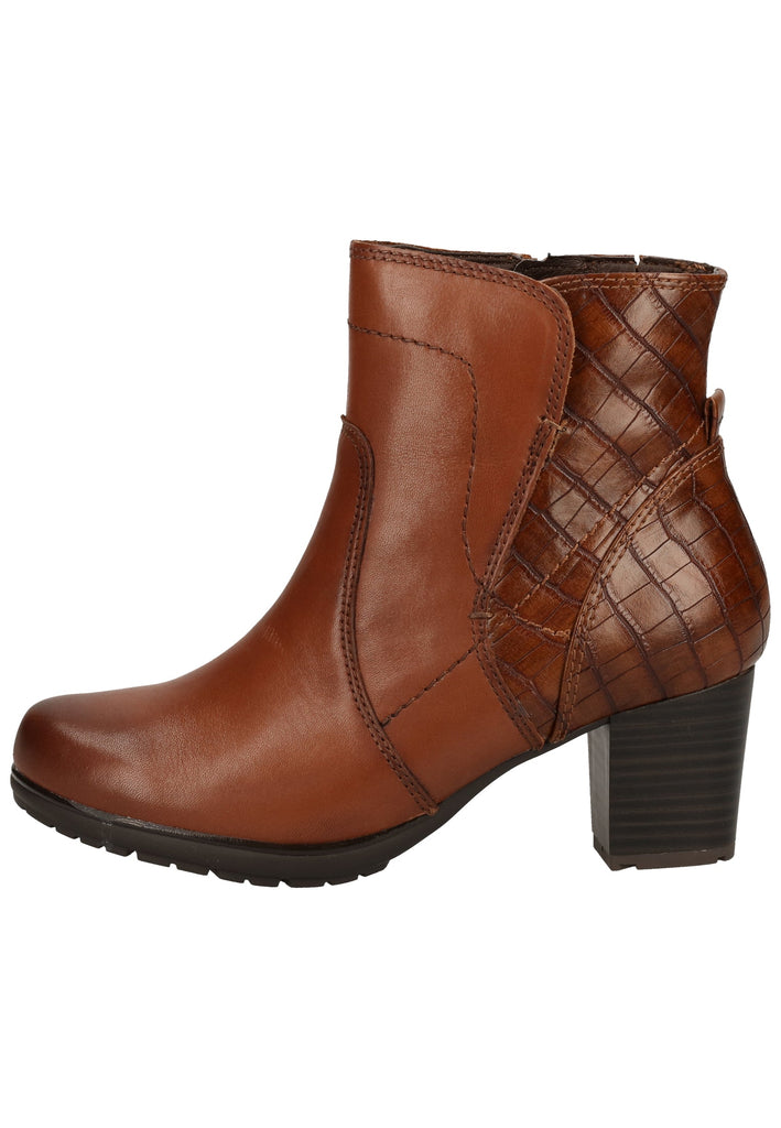 Jana Stiefelette Leder/Synthetik Braun - surf4shoes