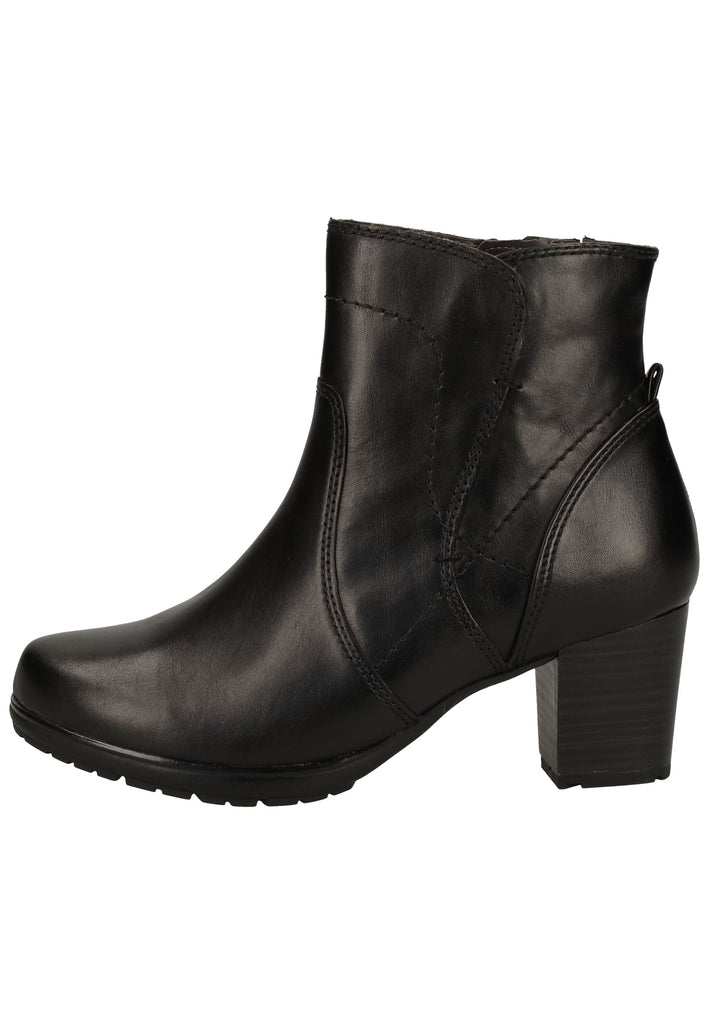 Jana Stiefelette Leder/Synthetik Schwarz - surf4shoes