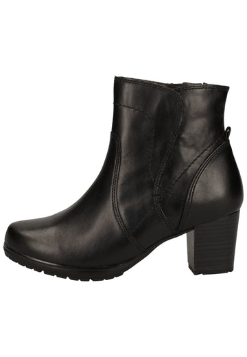 Jana Stiefelette Leder/Synthetik Schwarz - surf4shoes
