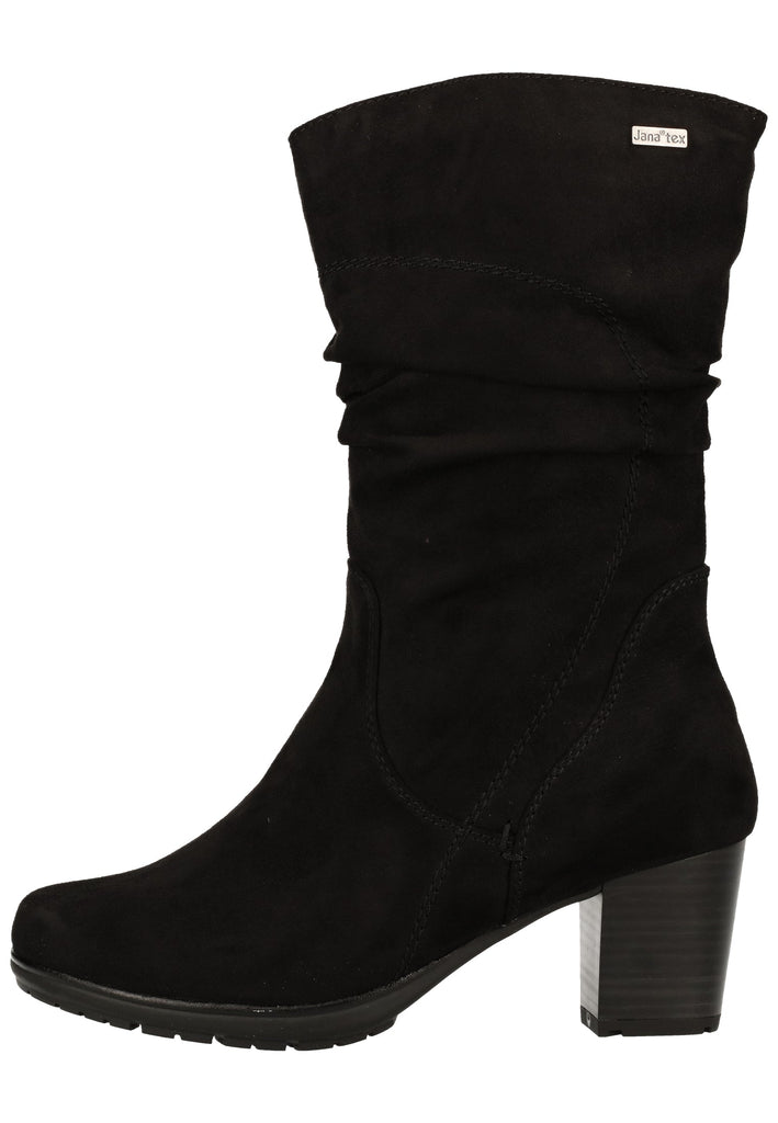 Jana Stiefel Lederimitat Schwarz - surf4shoes