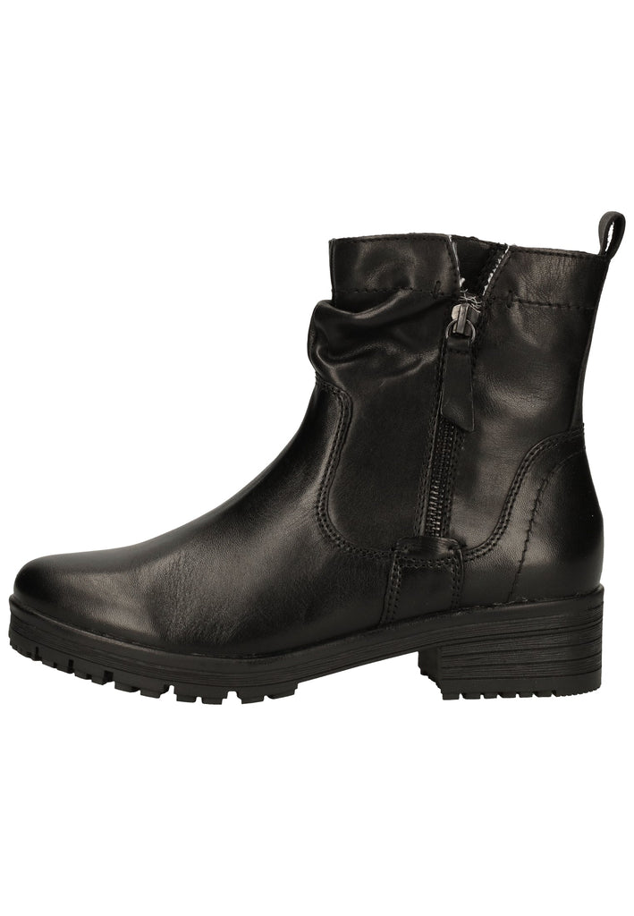 Jana Stiefelette Leder Schwarz - surf4shoes