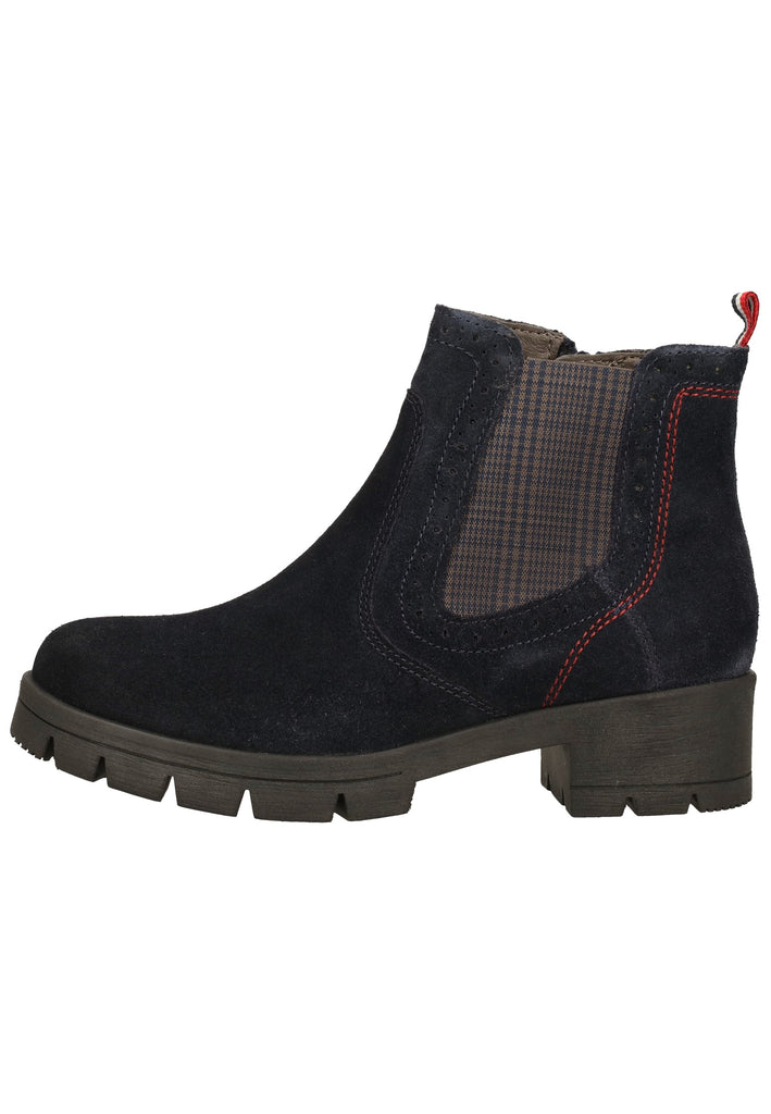 Jana Stiefelette Leder/Textil Navy - surf4shoes