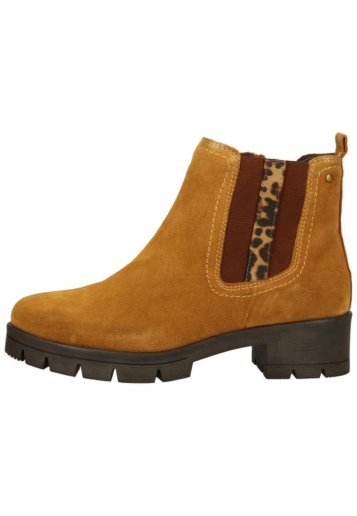 Jana Stiefelette Leder/Textil Gelb - surf4shoes