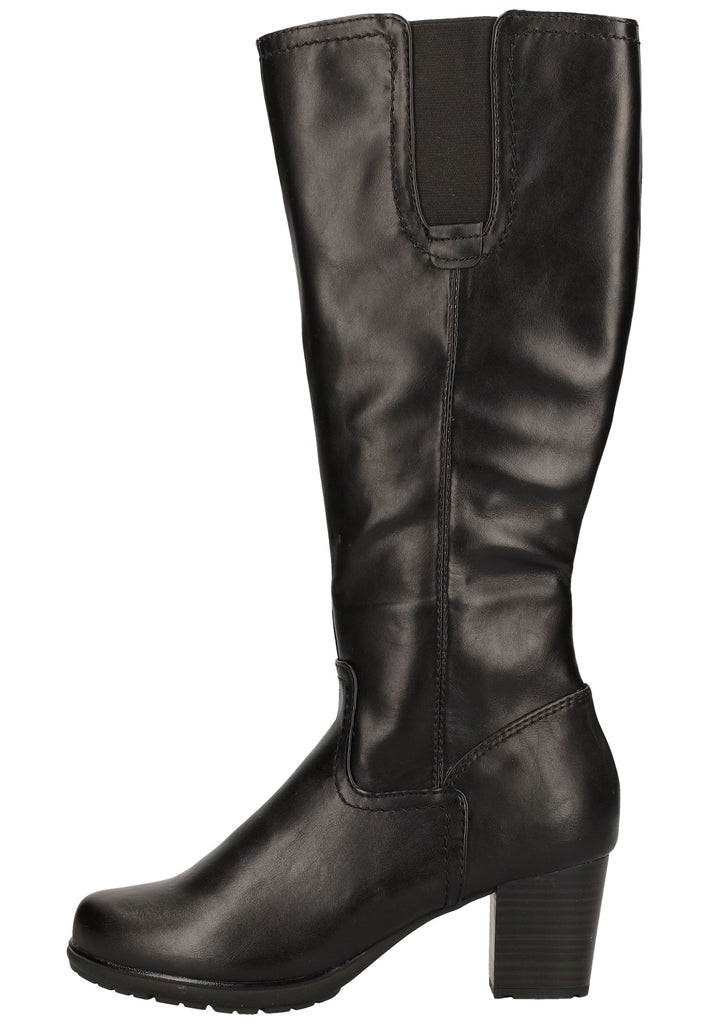 Jana Stiefel Lederimitat Schwarz - surf4shoes