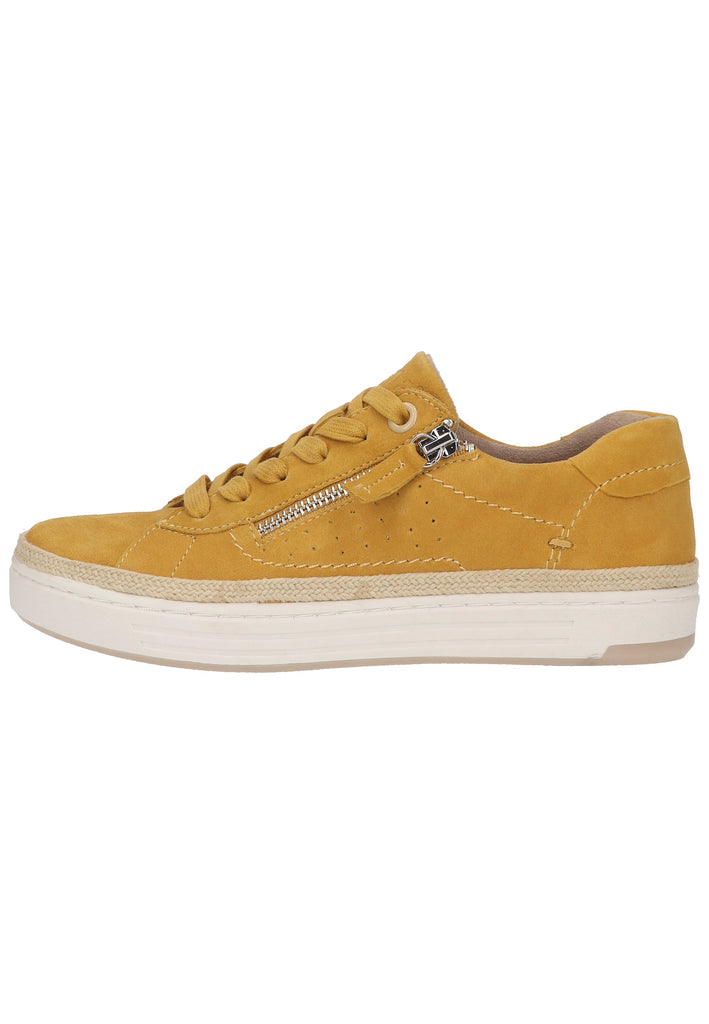 Jana Sneaker Nubukleder Gelb - surf4shoes