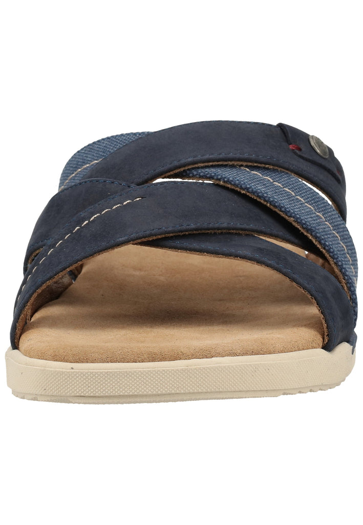 Salamander Pantoletten Leder/Textil Navy - surf4shoes