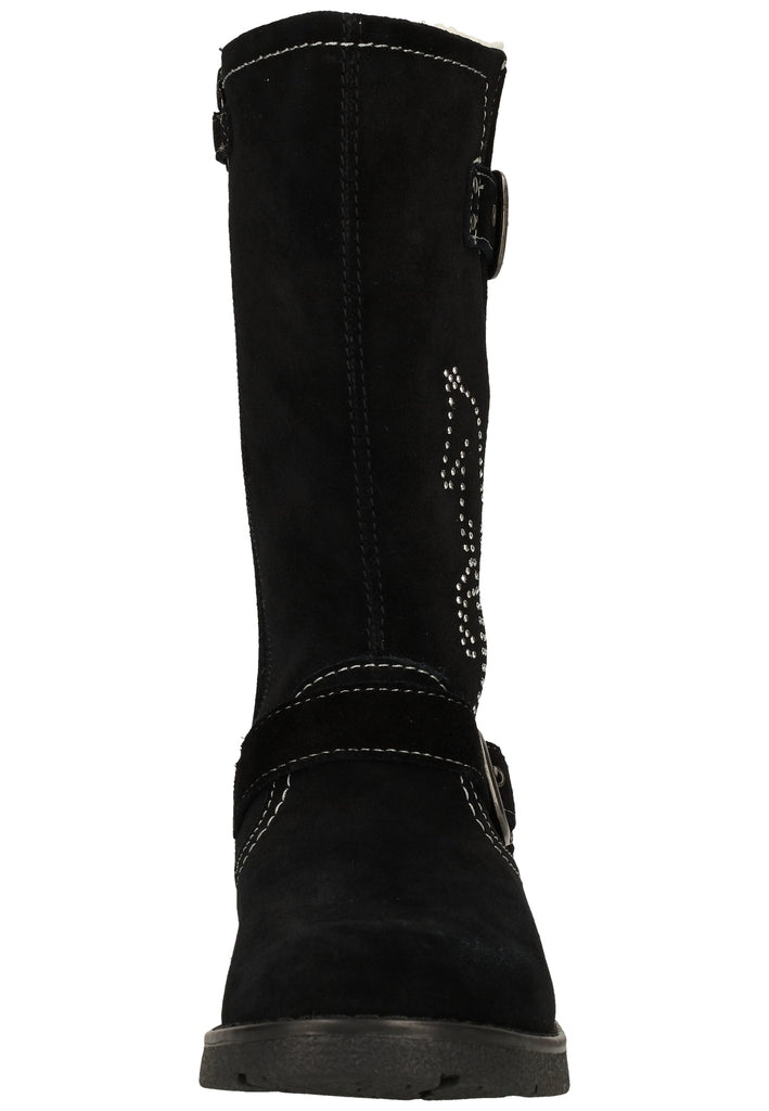 Lurchi Stiefelette Veloursleder Schwarz Warmfutter - surf4shoes