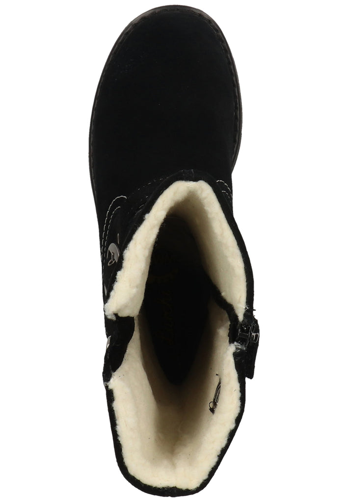 Lurchi Stiefelette Veloursleder Schwarz Warmfutter - surf4shoes