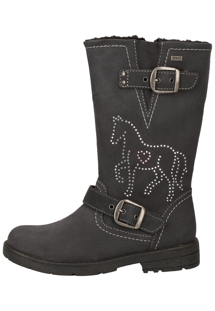 Lurchi Stiefelette Veloursleder Charcoal - surf4shoes
