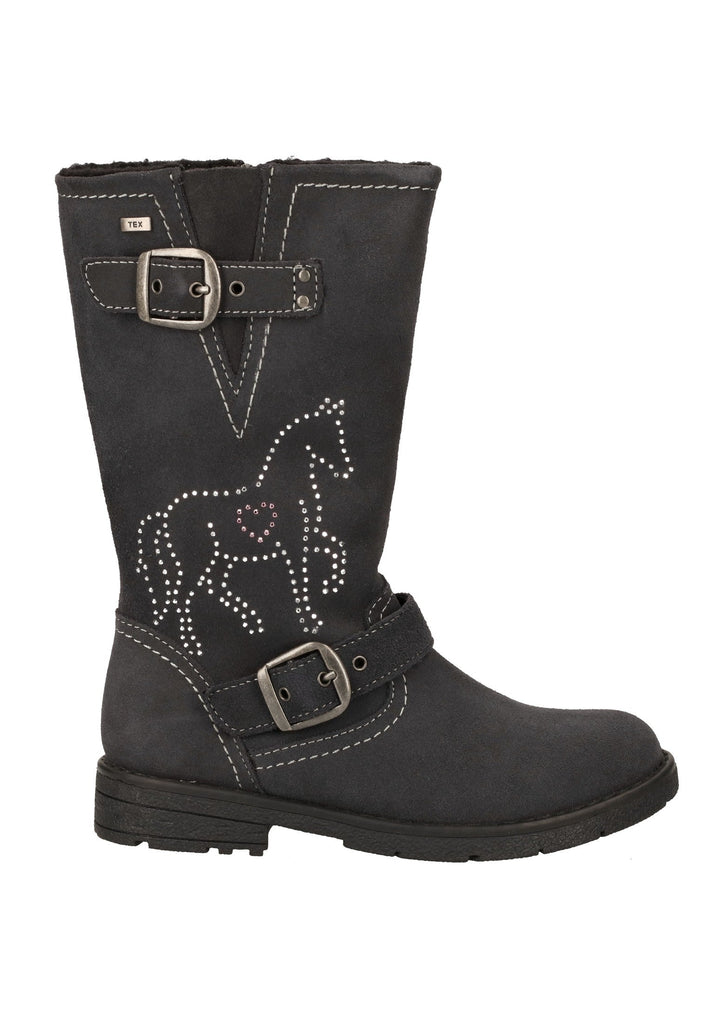 Lurchi Stiefelette Veloursleder Charcoal - surf4shoes