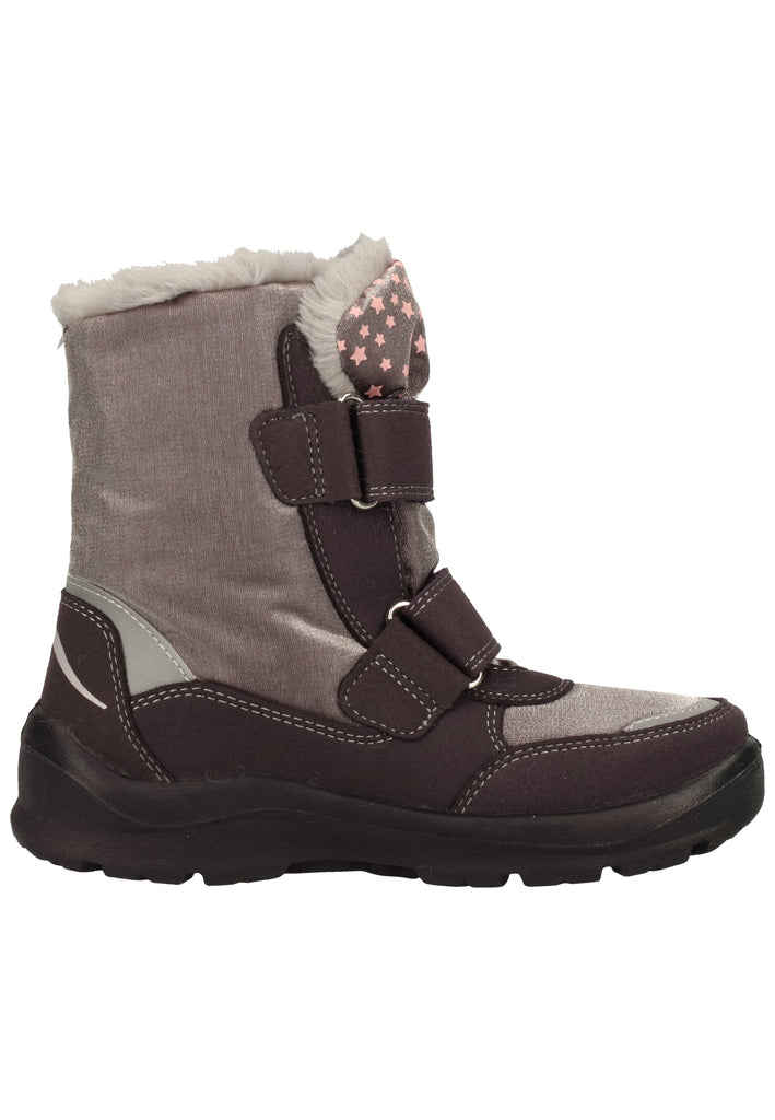 Lurchi Stiefelette Lederimitat/Textil Aubergine Warmfutter - surf4shoes