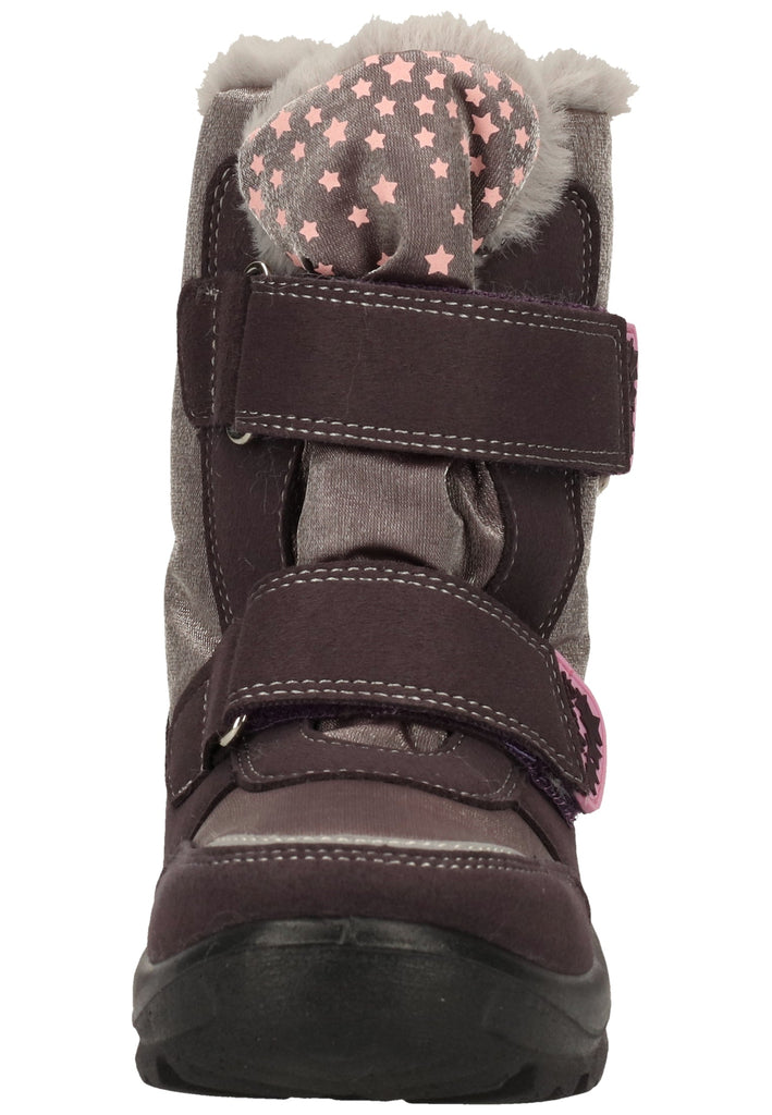 Lurchi Stiefelette Lederimitat/Textil Aubergine Warmfutter - surf4shoes