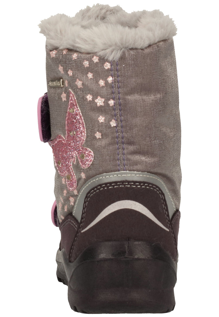 Lurchi Stiefelette Lederimitat/Textil Aubergine Warmfutter - surf4shoes