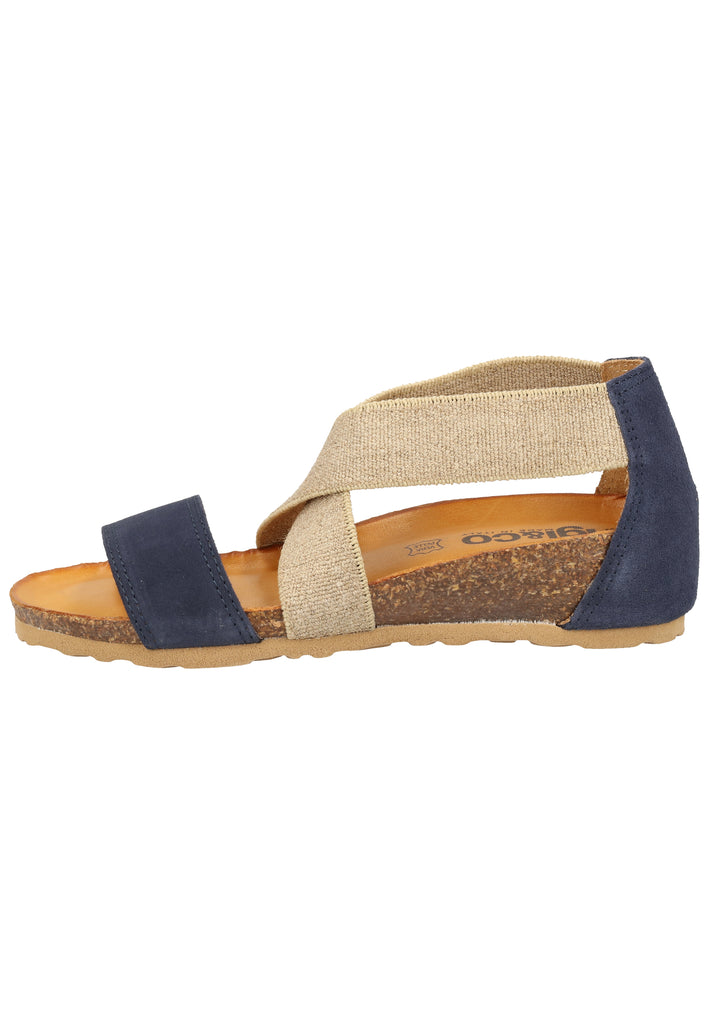 IGI&CO Sandalen Veloursleder/Textil Blau/Beige - surf4shoes