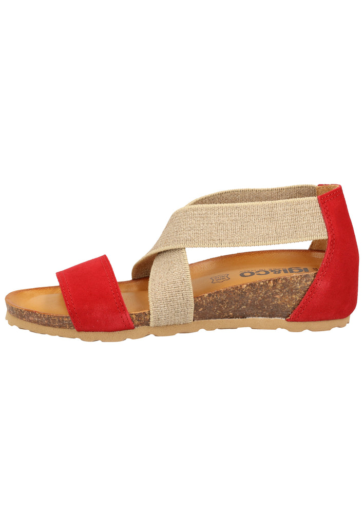 IGI&CO Sandalen Veloursleder/Textil Rot - surf4shoes