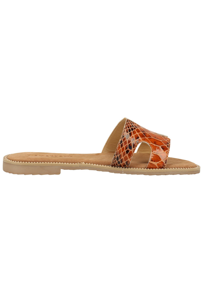 Lazamani Pantoletten Leder Cognac - surf4shoes