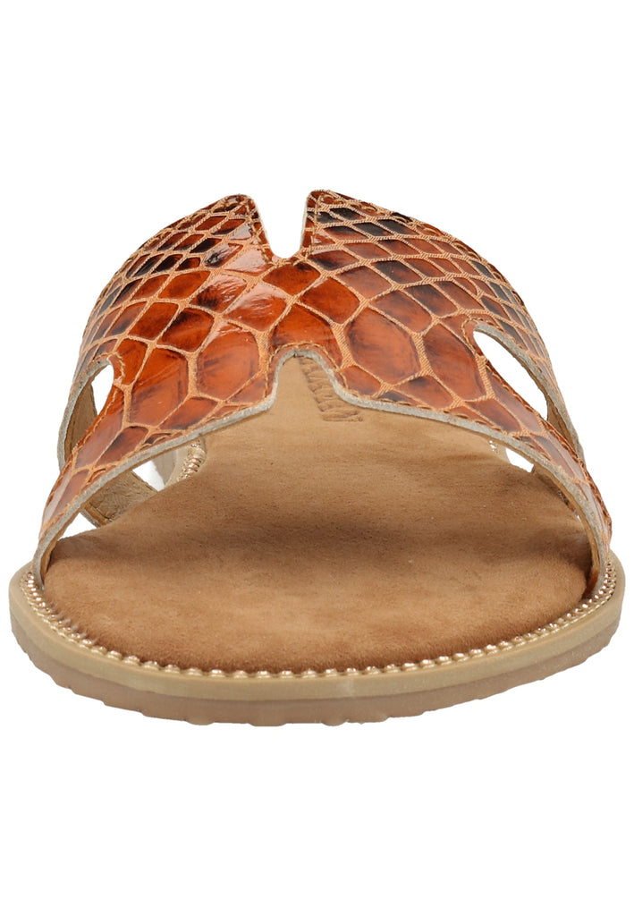 Lazamani Pantoletten Leder Cognac - surf4shoes