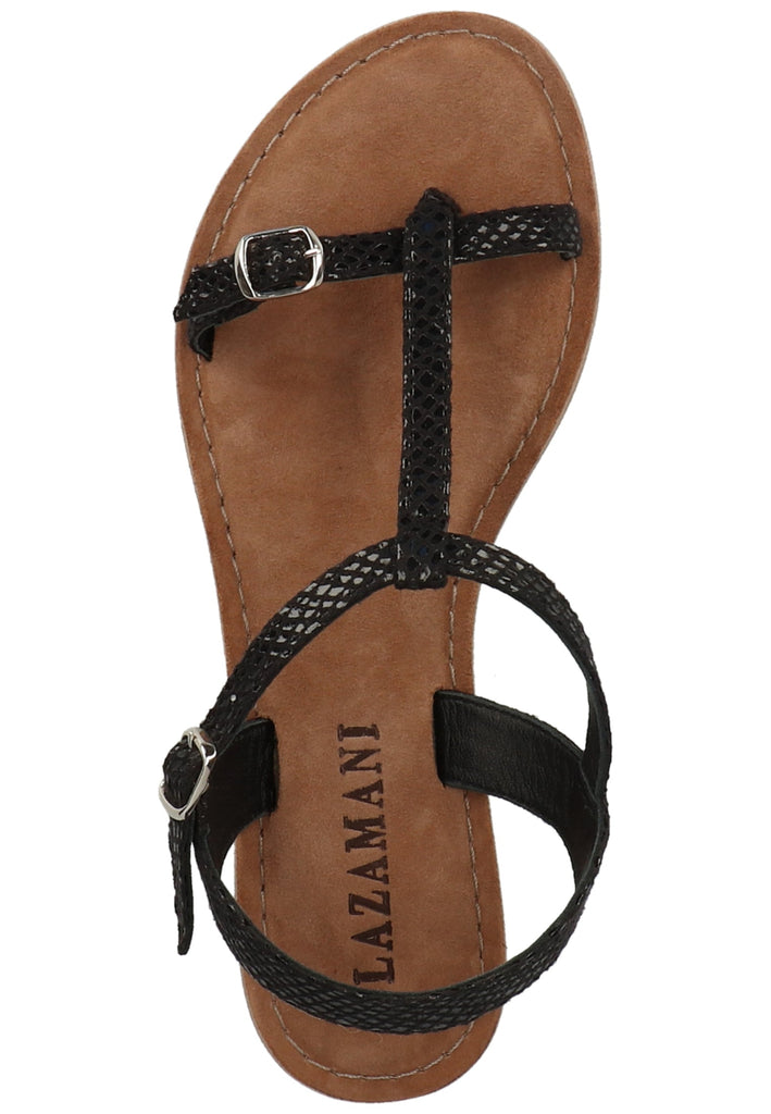 Lazamani Sandalen Leder Schwarz - surf4shoes