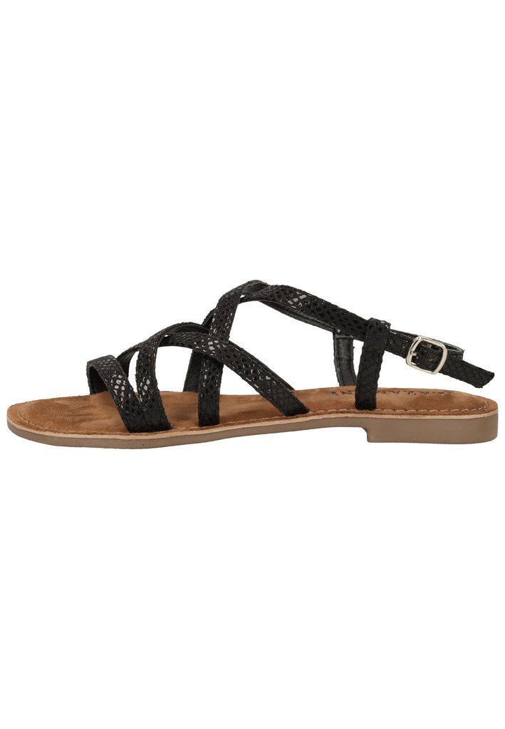 Lazamani Sandalen Leder Schwarz - surf4shoes