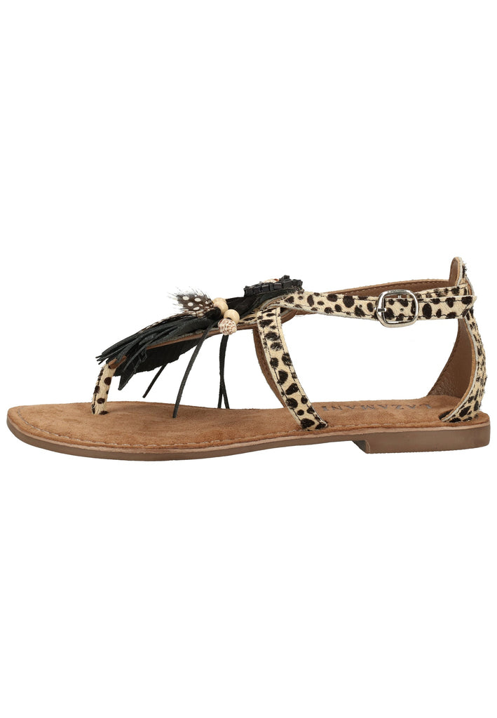 Lazamani Sandalen Leder Beige/Braun - surf4shoes