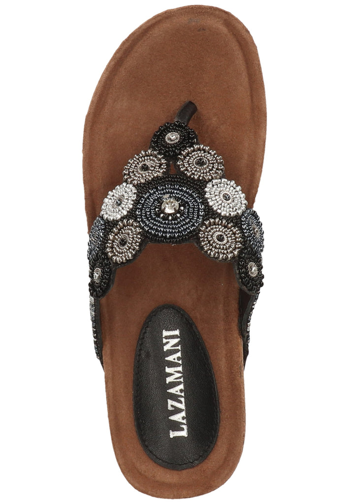 Lazamani Sandalen Leder Schwarz - surf4shoes