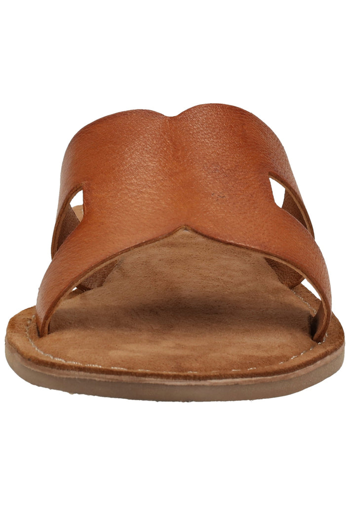 Lazamani Pantoletten Leder Tan - surf4shoes