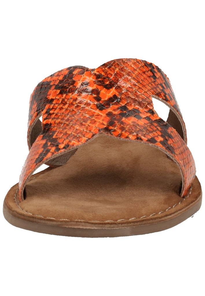 Lazamani Pantoletten Leder Orange - surf4shoes