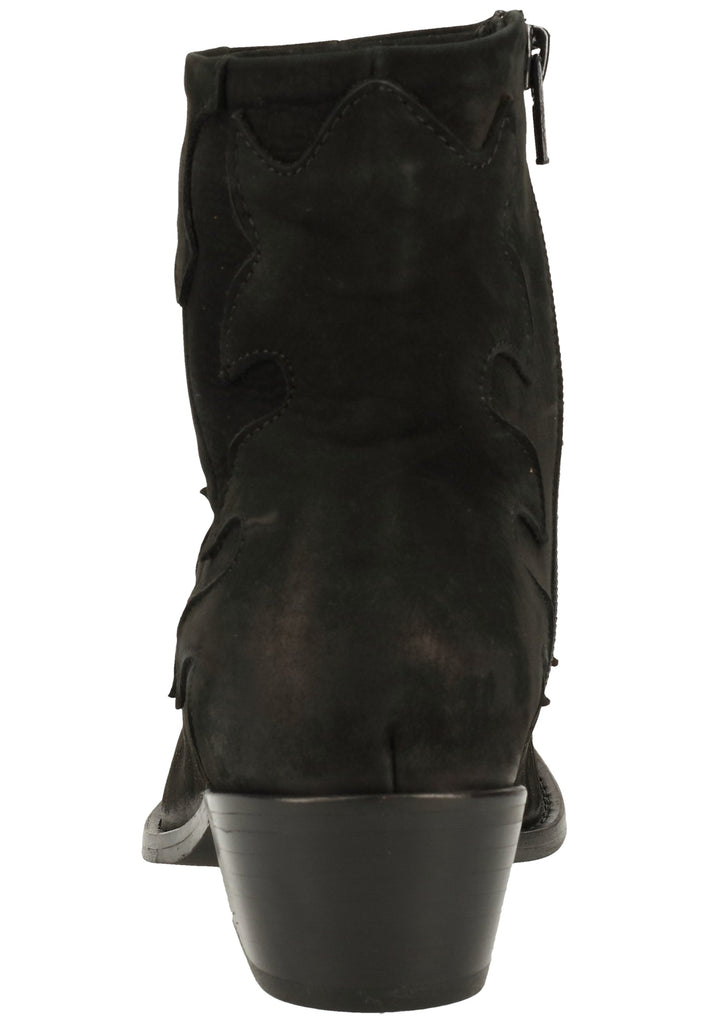 Lazamani Stiefelette Nubukleder Schwarz - surf4shoes