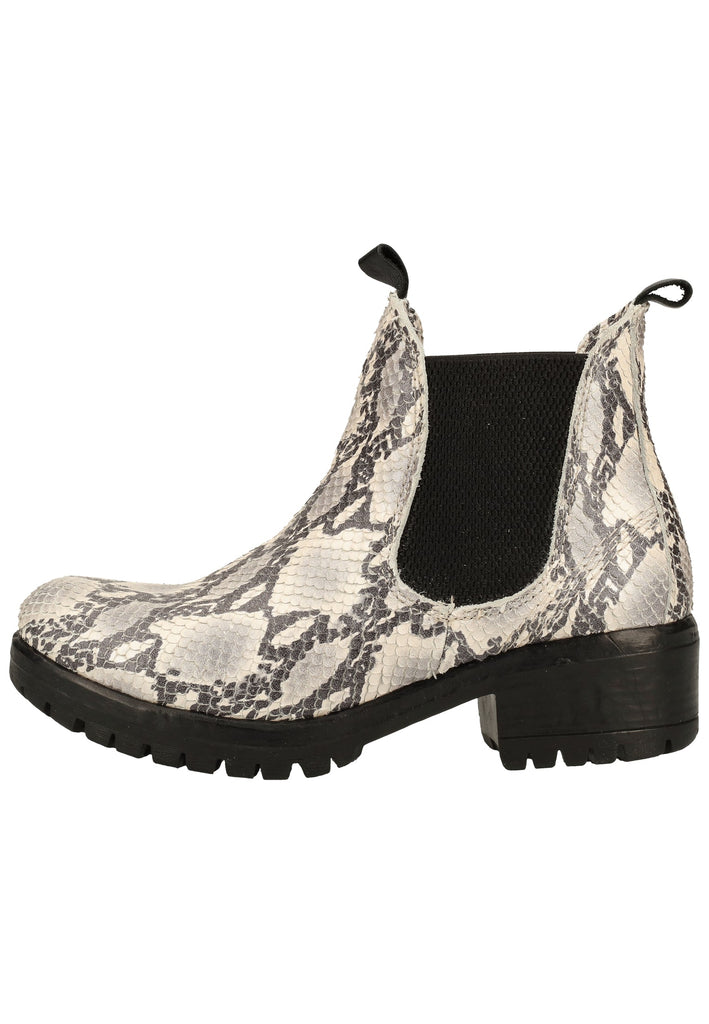 Lazamani Stiefelette Leder/Textil Grau/Weiß - surf4shoes