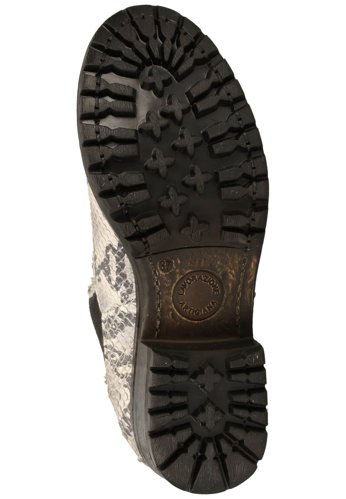 Lazamani Stiefelette Leder/Textil Grau/Weiß - surf4shoes