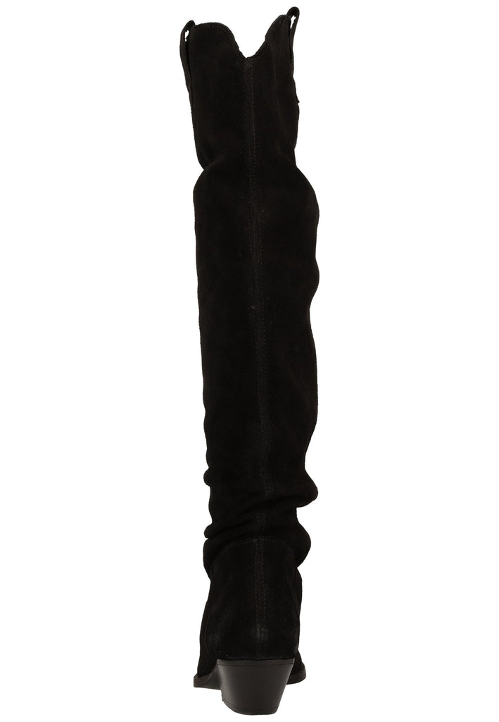 Lazamani Stiefel Veloursleder Schwarz - surf4shoes