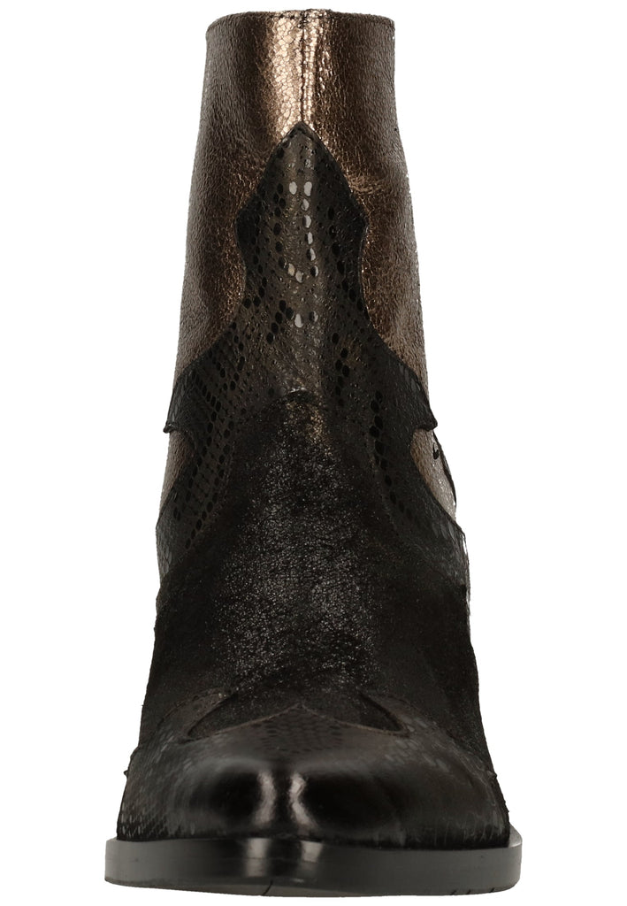 Lazamani Stiefelette Leder Schwarz/Gold - surf4shoes